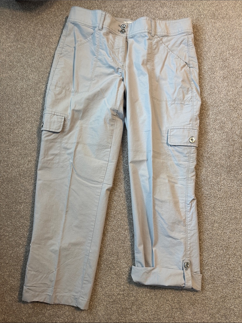 White House Black Market Light Gray Cargo Pants